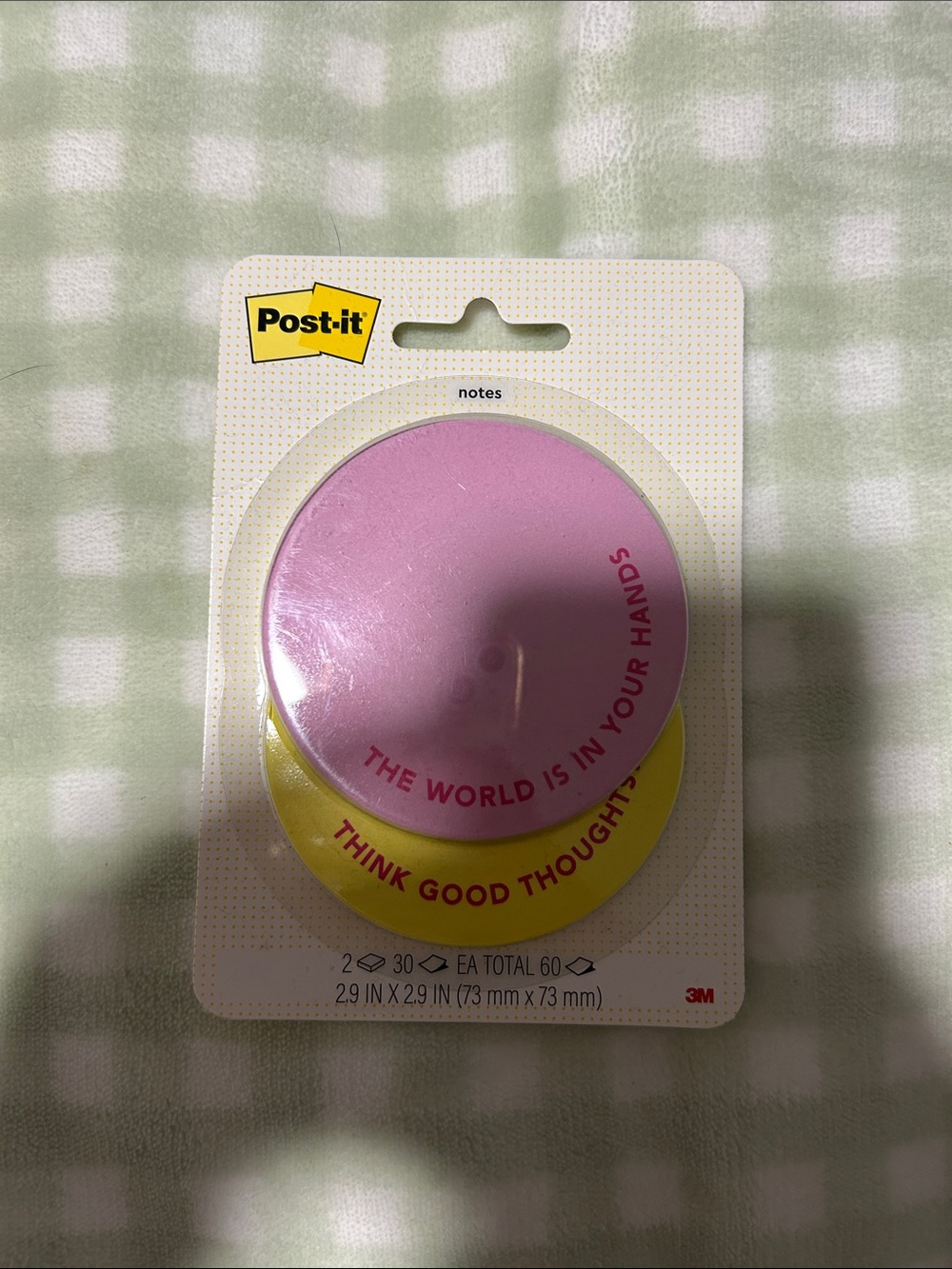 Post-it Round Sticky Notes - Pink & Yellow
